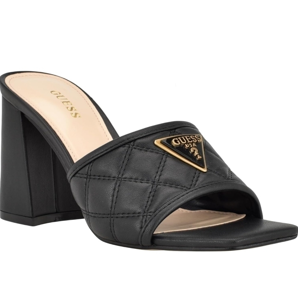 Guess Gelina Block Heel Open Toe Fress Sandal Size 6